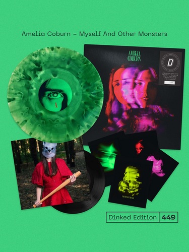 SUPER LIMITED 'DINKED' HAND-NUMBERED *SIGNED* EDITION 'MONSTROUS GREEN' VINYL GATEFOLD W/ + BONUS 7" VINYL + *SIGNED* POSTCARDS