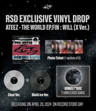ATEEZ - WORLD EP.FIN : WILL VINYL (SUPER LTD. ED. 'RSD' CLEAR / BLACK ICE + 7")