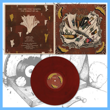 CHALK HANDS - THE LINE THAT SHAPES THE COAST OF US VINYL (SUPER LTD. 'VENUS VINYL' UK EXC. ED. CHERRY RED/BLACK ECO MIX SWIRL GATEFOLD)
