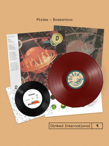 PIXIES - BOSSANOVA VINYL (SUPER LTD. ED. 'DINKED INT.' OXBLOOD LP W/ OBI STRIP + BONUS 7” FT. UNRELEASED TRACKS & LYRIC BOOKLET)