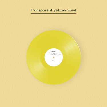 PUNCHBAG - I AM OBSESSED AND I AM NOT YOUR PUNCHBAG VINYL (SUPER LTD. 'DINKED' ED. TRANSPARENT YELLOW LP W/ *SIGNED* & NUMBERED A5 INSERT + TEMPORARY TATTOO)