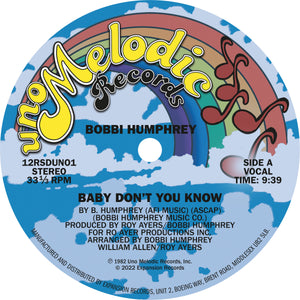 BOBBI HUMPHREY - BABY DON'T YOU KNOW VINYL (SUPER LTD. ED. 'RECORD STORE DAY' 12")