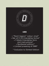 1000 RABBITS - ARE WE FRIENDS YET? VINYL (SUPER LTD. 'DINKED' NUMBERED ED. 'PEARL LAGOON' EP W/ SET OF A5 FRIENDSHIP FORMS)