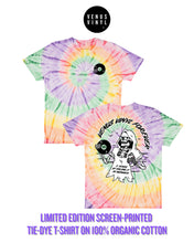5 YEARS OF KILLING IT IN NORWICH VENUS VINYL TIE-DYE T-SHIRT DOUBLE-SIDED DESIGN (LTD. ED. ECO SCREEN-PRINTED 100% ORGANIC COTTON)