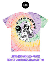 5 YEARS OF KILLING IT IN NORWICH VENUS VINYL TIE-DYE T-SHIRT DOUBLE-SIDED DESIGN (LTD. ED. ECO SCREEN-PRINTED 100% ORGANIC COTTON)