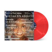 21 SAVAGE - AMERICAN DREAM VINYL (LTD. ED. TRANSLUCENT RED 2LP)