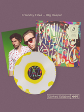 FRIENDLY FIRES - FRIENDLY FIRES - DIG DEEPER VINYL (LTD. 'DINKED' NUMBERED ED. 'BUTTERED POPCORN SPLATTER' LP W/ EMBOSSED SLEEVE & DOUBLE-SIDED ART-PRINT)
