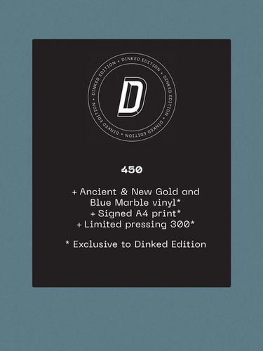 SUPER LIMITED 'DINKED' EDITION 'ANCIENT + NEW' GOLD AND BLUE MARBLE VINYL W/ *SIGNED* PRINT