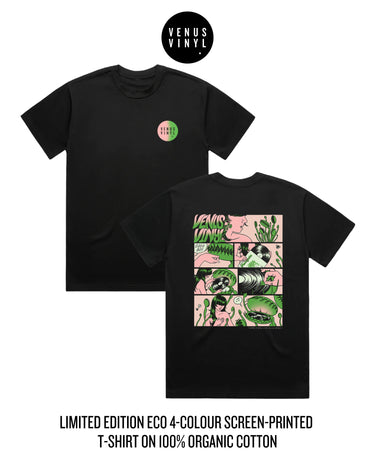 VENUS VINYL x Lily Blakely T-SHIRT (LTD. ED. ECO 4-COLOUR SCREEN-PRINTED 100% ORGANIC COTTON)