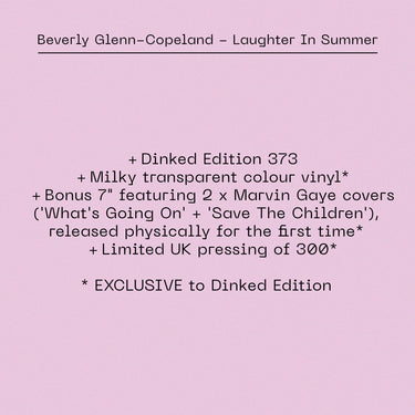 BEVERLY GLENN-COPELAND - LAUGHTER IN SUMMER VINYL (SUPER LTD. 'DINKED' ED. VARIANTS)