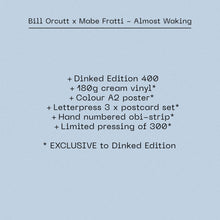 BILL ORCUTT & MABE FRATTI - ALMOST WAKING VINYL (SUPER LTD. 'DINKED' ED. 180G CREAM LP W/ HAND-NUMBERED OBI-STRIP + LETTERPRESS POSTCARDS & POSTER)