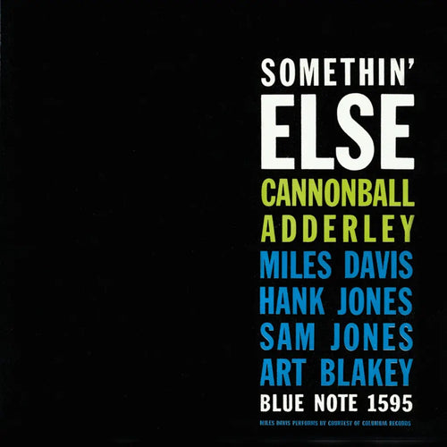 CANNONBALL ADDERLEY - SOMETHIN' ELSE VINYL RE-ISSUE (LTD. 'BLUE SERIES' ED. BLUE LP)