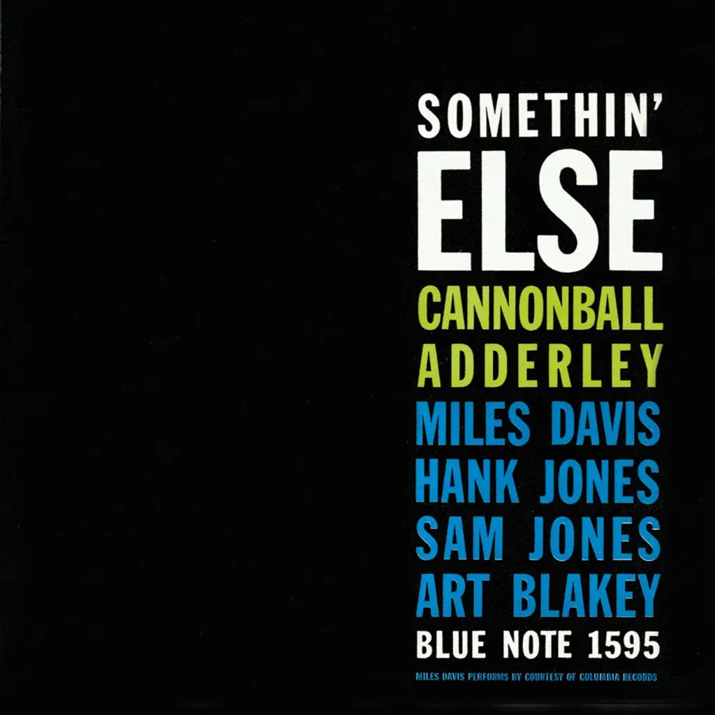 CANNONBALL ADDERLEY - SOMETHIN' ELSE VINYL RE-ISSUE (LTD. 'BLUE SERIES' ED. BLUE LP)