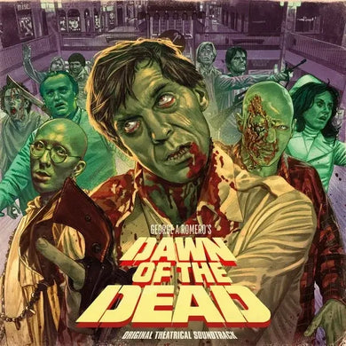 DAWN OF THE DEAD ORIGINAL THEATRICAL SOUNDTRACK VINYL (SUPER LTD. ED. GREEN, PURPLE & ORANGE 3LP TRIFOLD + BOOKLET)