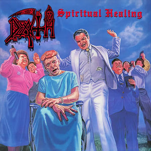 DEATH - SPIRITUAL HEALING VINYL RE-ISSUE (LTD. ED. RED, CYAN BLUE & BLACK TRI COLOUR MERGE W/ SPLATTER)