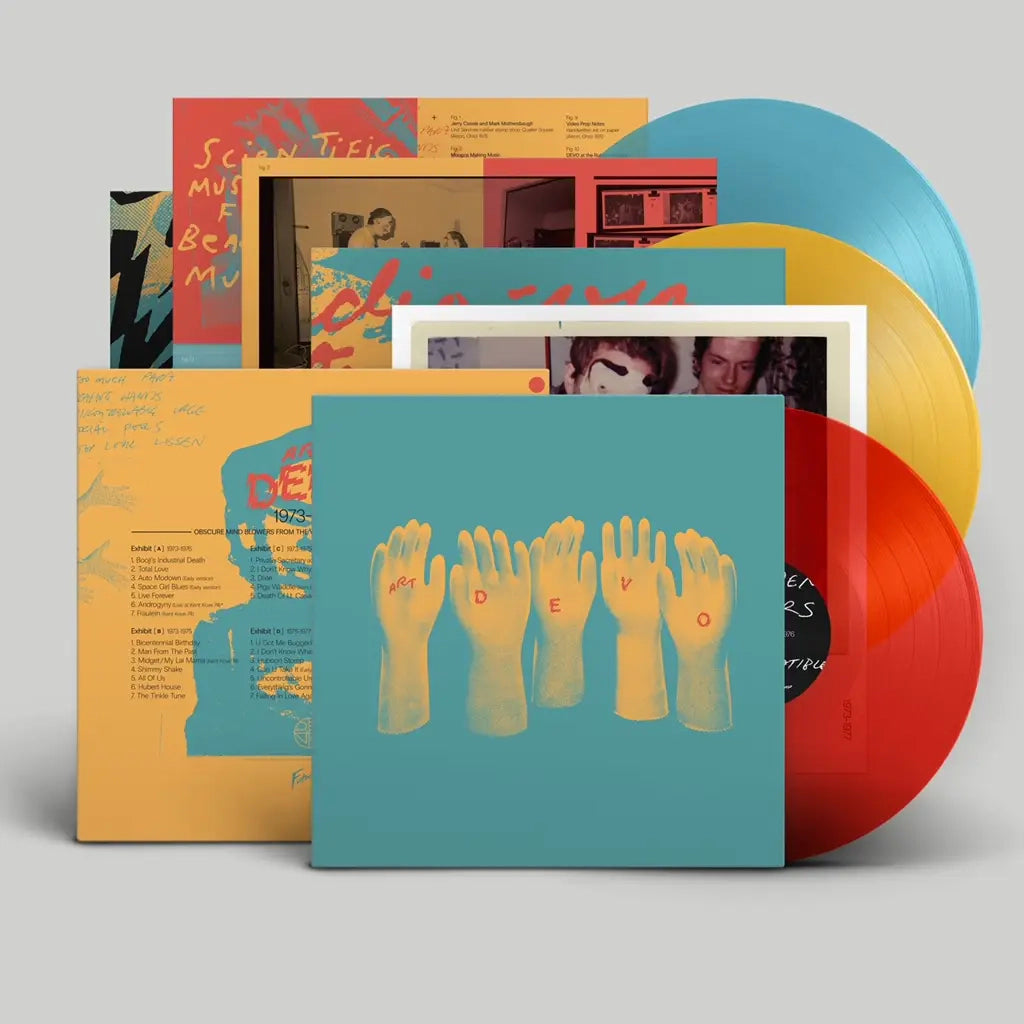 DEVO - ART DEVO 1973-1977 VINYL (LTD. 'RUBBER GLOVES' ED. RED, YELLOW & BLUE 3LP + POSTER)