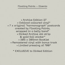 FLOATING POINTS - ELAENIA VINYL (SUPER LTD. 'DINKED ARCHIVE' 10TH ANN. ED. OXBLOOD W/ OBI-STRIP + POSTCARDS & BOOKLET)
