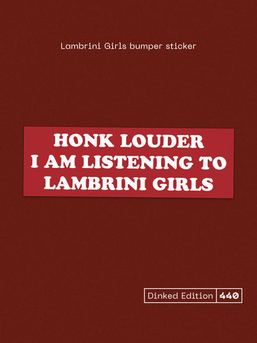 LAMBRINI GIRLS - NO REFUNDS VINYL (SUPER LTD. 'DINKED' ED. 'DON'T DINK SHAME' MAGENTA LP W/ *SIGNED* INSERT + BUMPER STICKER + DOUBLE SIDED CALENDAR / POSTER & LAMBRINI GIRLS CUSTOMER FEEDBACK FORM)