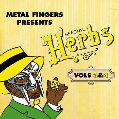 MF DOOM - METAL FINGERS PRESENTS: SPECIAL HERBS VOL. 3 & 4 VINYL RE-ISSUE (LTD. INDIES ED. LEMON YELLOW 2LP)