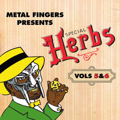 MF DOOM - METAL FINGERS PRESENTS: SPECIAL HERBS VOL. 5 & 6 VINYL RE-ISSUE (LTD. INDIES ED. APPLE RED 2LP)