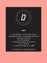 PENELOPE ISLES - 3 VINYL (SUPER LTD. 'DINKED' ED. ‘HOT WINGS’ RED & BLUE GATEFOLD W/ *SIGNED* & NUMBERED POSTCARD + BUMPER STICKER & AIR-FRESHENER)