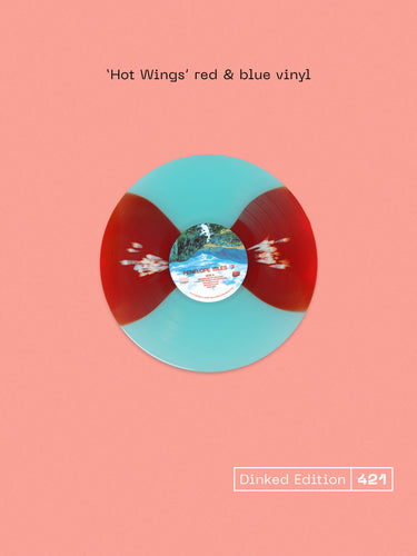 PENELOPE ISLES - 3 VINYL (SUPER LTD. 'DINKED' ED. ‘HOT WINGS’ RED & BLUE GATEFOLD W/ *SIGNED* & NUMBERED POSTCARD + BUMPER STICKER & AIR-FRESHENER)