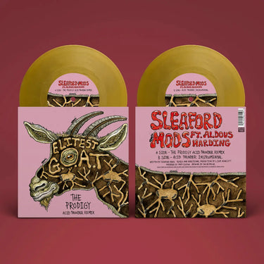 SLEAFORD MODS FT. ALDOUS HARDING - ELITEST G.O.A.T. (THE PRODIGY ACID THUNDER MIX) VINYL (LTD. ED. GOLD 7")