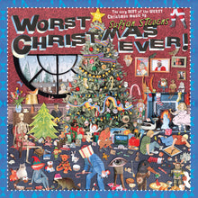 SUFJAN STEVENS - WORST CHRISTMAS EVER! VINYL (SUPER LTD. 'DINKED INTERNATIONAL' ED. 'PEPPERMINT SWIRL' LP + HOLOGRAPHIC CHRISTMAS STICKER SHEET)