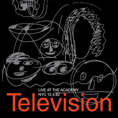 TELEVISION - LIVE AT THE ACADEMY NYC 12.4.92 VINYL (SUPER LTD. ED. 'RSD' TRANSLUCENT RED & WHITE)