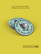 THE MARY WALLOPERS - PADDYWHACKERY VINYL (SUPER LTD. 'DINKED' NUMBERED ED. TRANSPARENT GREEN MARBLE GATEFOLD W/ *SIGNED* PRINT + SET OF 4 BEER MATS)