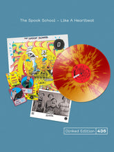 THE SPOOK SCHOOL - LIKE A HEARTBEAT VINYL (SUPER LTD. ED. DINKED' 'HEARTBEAT' RED & YELLOW SPLATTER LP W/ *SIGNED* PHOTO + 8 SPOOK SCHOOL TOP TRUMPS CARDS)