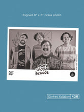 THE SPOOK SCHOOL - LIKE A HEARTBEAT VINYL (SUPER LTD. ED. DINKED' 'HEARTBEAT' RED & YELLOW SPLATTER LP W/ *SIGNED* PHOTO + 8 SPOOK SCHOOL TOP TRUMPS CARDS)
