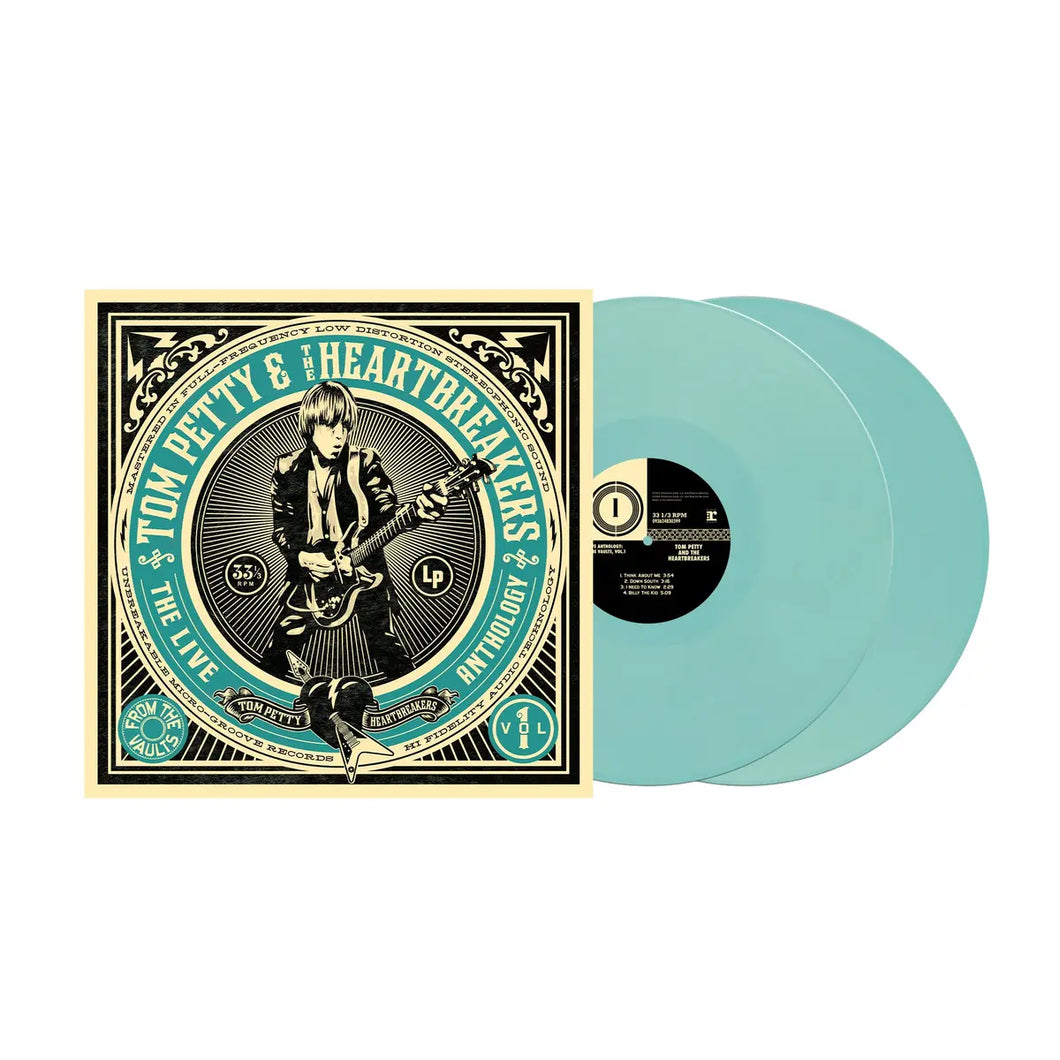 TOM PETTY & THE HEARTBREAKERS - THE LIVE ANTHOLOGY FROM THE VAULTS VOL. 1 VINYL (SUPER LTD. 'RSD BF' HAND-NUMBERED FOIL-STAMPED ED. TURQUOISE BLUE 2LP)