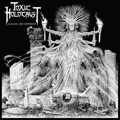 TOXIC HOLOCAUST - CONJURE AND COMMAND VINYL RE-ISSUE (LTD. ED. MILKY CLEAR WITH BLACK, WHITE AND GREY SPLATTER)