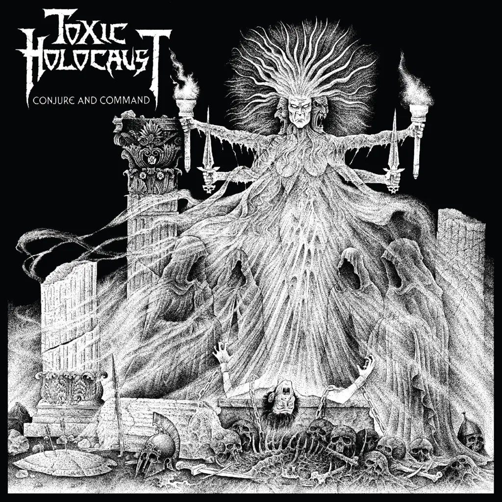 TOXIC HOLOCAUST - CONJURE AND COMMAND VINYL RE-ISSUE (LTD. ED. MILKY CLEAR WITH BLACK, WHITE AND GREY SPLATTER)