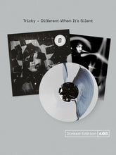 TRICKY - DIFFERENT WHEN IT’S SILENT VINYL (SUPER LTD. 'DINKED' HAND-NUMBERED ED. BLACK 'INKPLOSION' ON WHITE LP + ART PRINT)