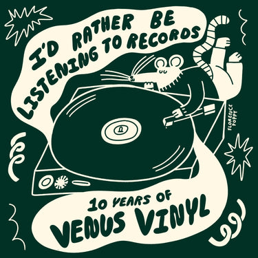 VENUS VINYL x FLORENCE POPPY DENNIS SHOPPER BAG (LTD. ED. ECO HAND SCREEN-PRINTED 100% ORGANIC COTTON CANVAS)