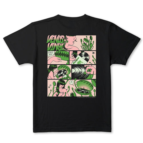 VENUS VINYL x Lily Blakely T-SHIRT (LTD. ED. ECO 4-COLOUR SCREEN-PRINTED 100% ORGANIC COTTON)