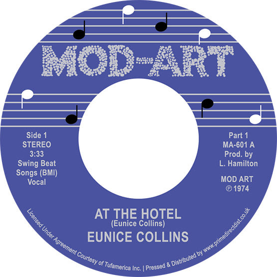 EUNICE COLLINS - AT THE HOTEL VINYL (SUPER LTD. ED. 'RECORD STORE DAY' 7