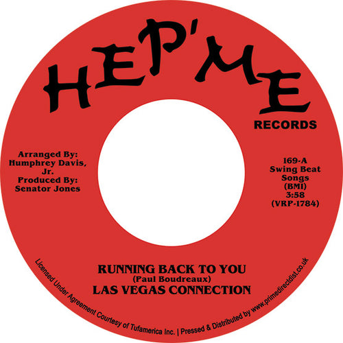 LAS VEGAS CONNECTION - RUNNING BACK TO YOU / CAN'T NOBODY LOVE ME LIKE YOU DO VINYL (SUPER LTD. ED. 'RECORD STORE DAY' 7