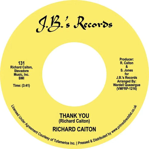 RICHARD CAITON - THANK YOU / WHERE IS THE LOVE VINYL (SUPER LTD. ED. RECORD STORE DAY 7