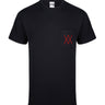 black pocket t-shirt.