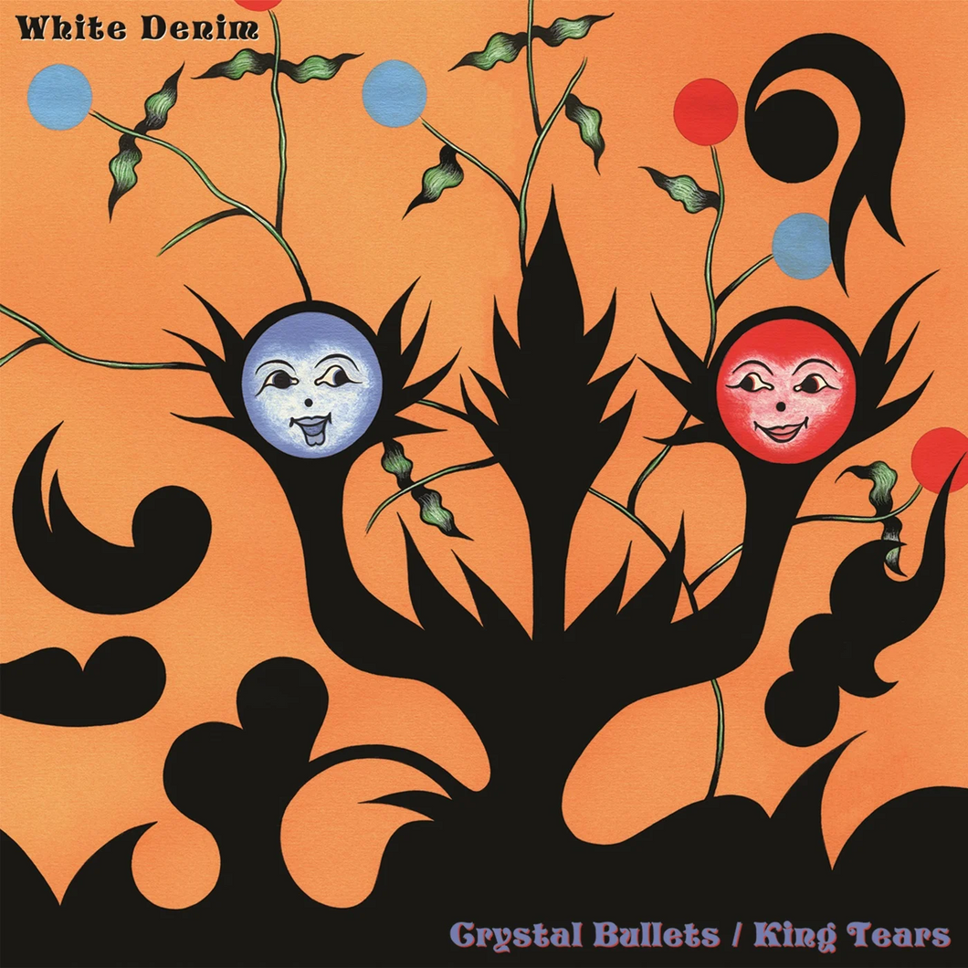 WHITE DENIM - CRYSTAL BULLETS B/W KINGS TEARS VINYL (LTD. ED. ORANGE & BLACK)